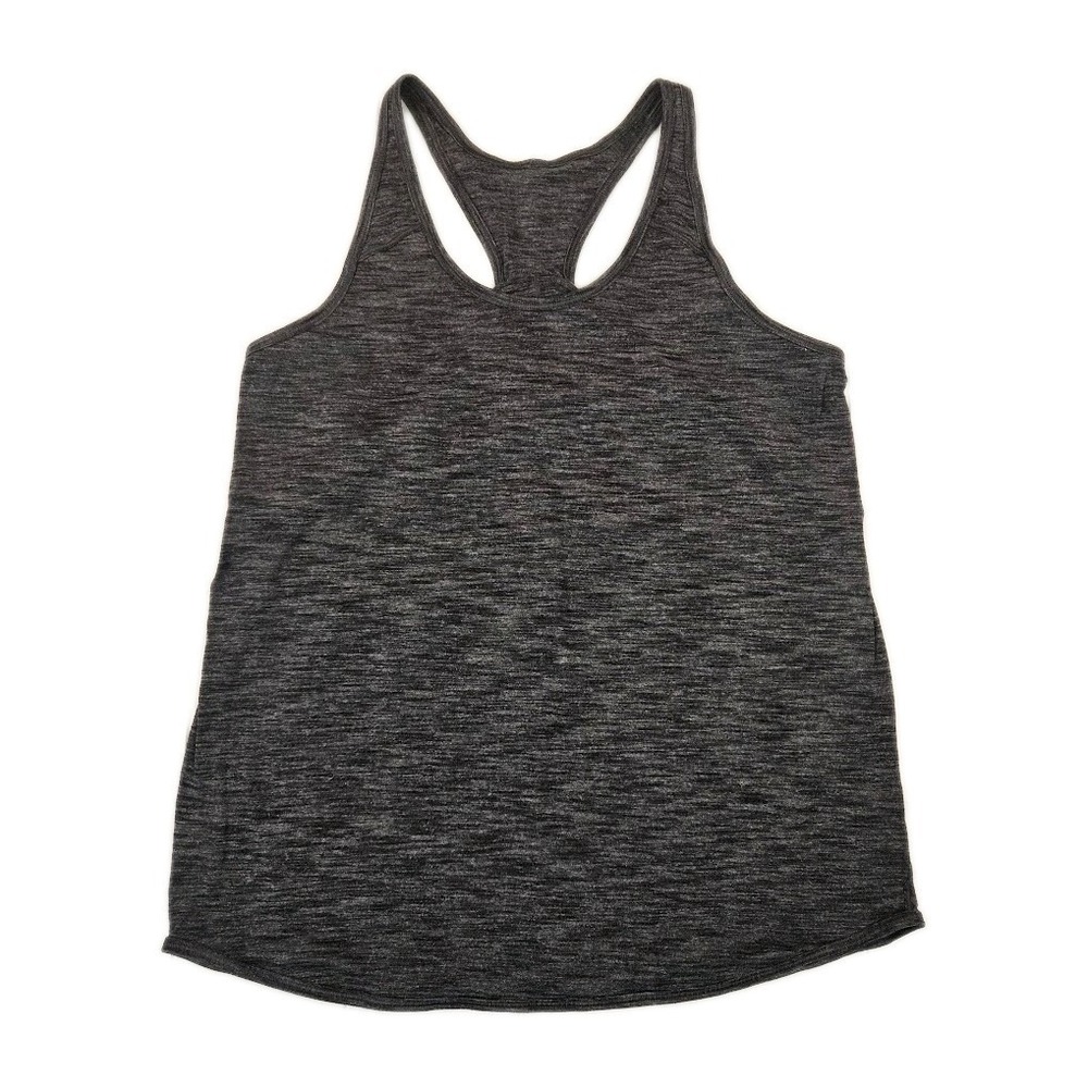 Lululemon Essential Tank Pleated Heathered Black/Gray Luon Loose Women's Size 8?